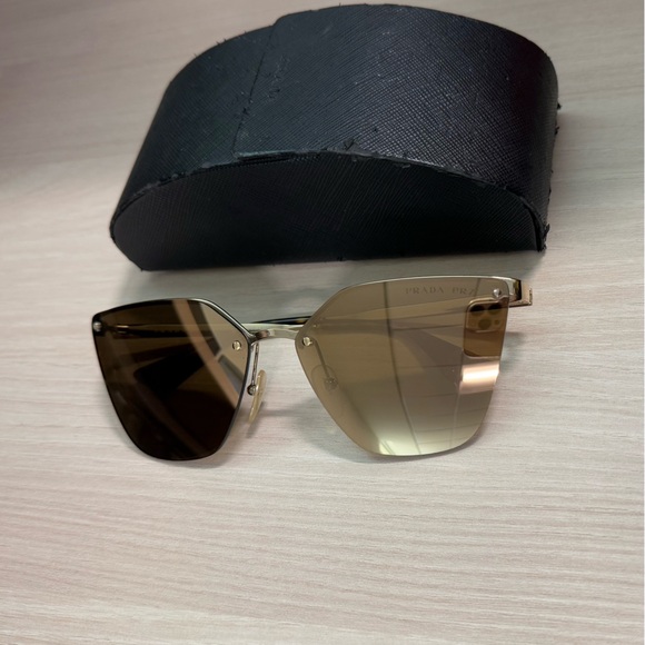 Prada Women's SPR68T SPR/68T Fashion Cat Eye Polarized Sunglasses - Picture 3 of 12